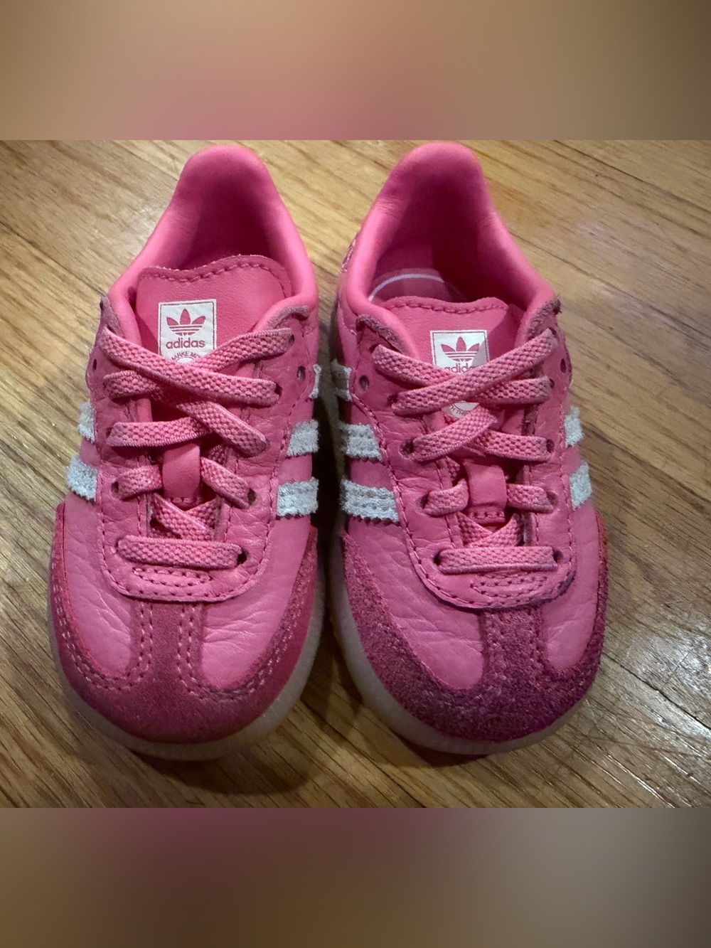 adidas Samba OG Comfort Closure Pink & White Kids Sneakers
